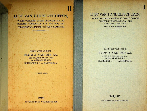 Lijst van Handelsschepen deel 1 en 2