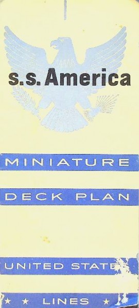 Brochure S.S. America, miniature Deck Plan