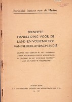 Kregten, J.G. van - Beknopte handleiding voor de land-en volkenkunde van Nederlandsch-Indie. Koninklijk Instituut voor de Marine