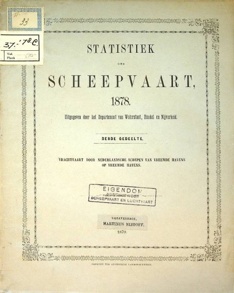 Statistiek der Scheepvaart 1878 (Wilde Vaart)