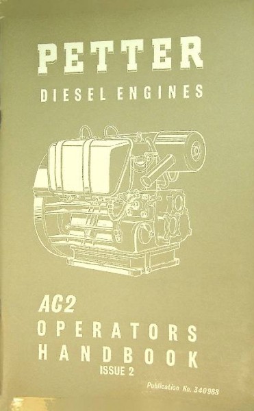 Petter Diesel Engines AC2 Operators Handbook