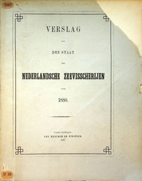 Verslag van den Staat der Nederlandsche Zeevisscherijen over 1880