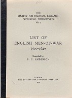 List of English Men of War 1509-1649