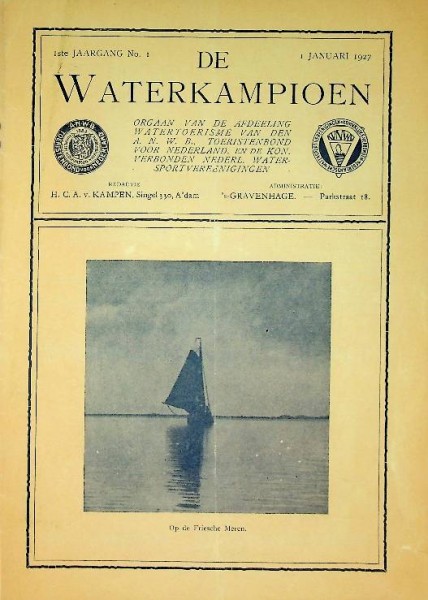 De waterkampioen, 1e jaargang no.1 | Webshop Nautiek.nl