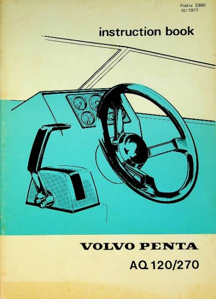 Instruction Book Volvo Penta AQ 120/270 inboard engine | Webshop Nautiek.nl