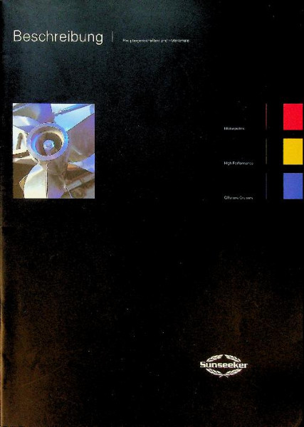 Brochure Sunseeker beschreibung modellen 1996