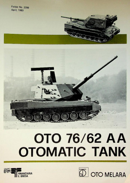 Brochure Oto Melara OTO 76/62 AA Otomatic Tank