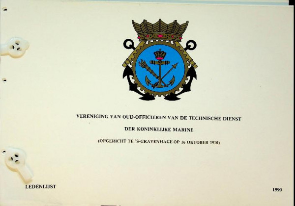 Ledenlijst van oud-officieren van de technische dienst der Koninklijke Marine