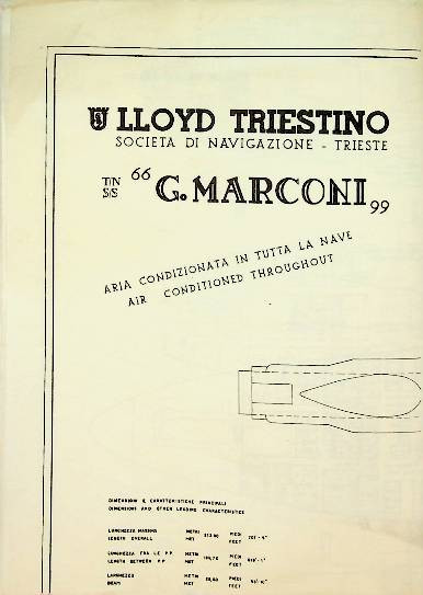 Deckplan Lloyd Triestino G. Marconi