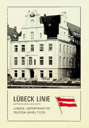 Small map with postcards Lubeck Linie | Webshop Nautiek.nl