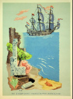 Menukaart SMN 1958 ms Oranje, Pinace Menukaart SMN 1958 ms Oranje, Pinace