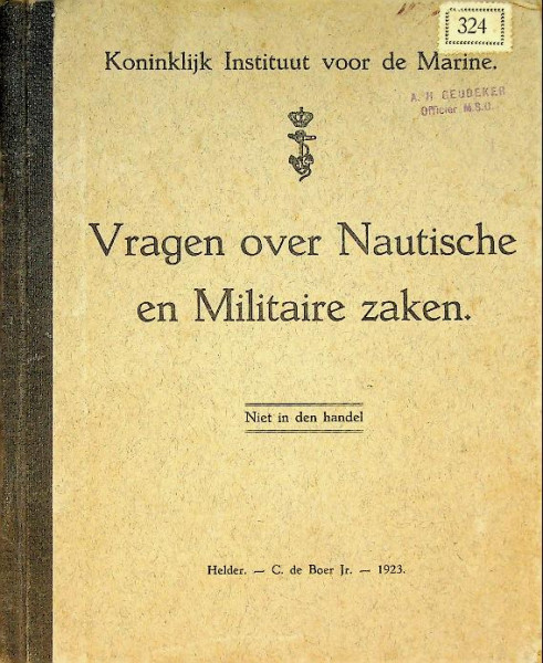 Vragen over Nautische en Militaire zaken