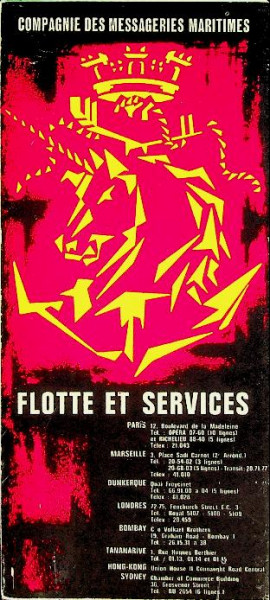 Brochure Compagnie des Messageries Maritimes 1963