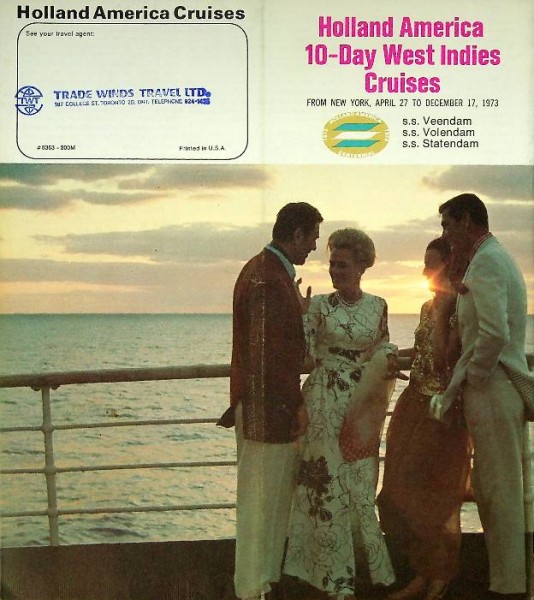 Brochure Holland-America Line 10-day West Indies Cruises 1973 | Webshop Nautiek.nl