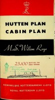 KRL - Hutten Plan /Cabin Plan m.s. Willem Ruys