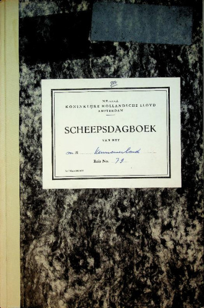 Scheepsdagboek ms Kennemerland KHL 1975