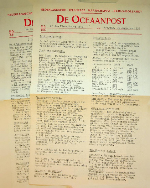 2x De Oceaanpost JP Coen 1938