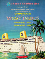 Swedish America Line - Brochure Swedish American Line Gripsholm. To the West-Indies