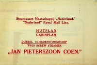SMN - Hutplan/Cabinplan Jan Pieterszoon Coen