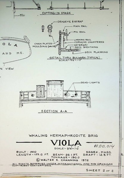 Scheepsbouwtekeningen Walvisvaarder ''Viola'' (1910) | Webshop Nautiek.nl