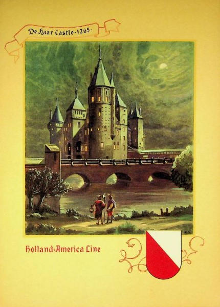 Menu Card Holland America Line De Haar Castle 1265 | Webshop Nautiek.nl
