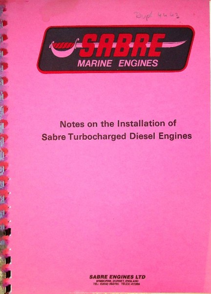 Notes on the installation of Sabre Turbocharged Diesel Engines
