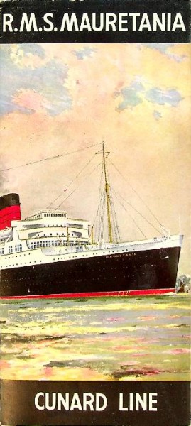 Brochure Cunard Line R.M.S. Mauretania