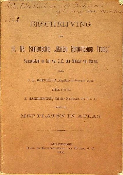 Beschrijving van Hr.Ms. Pantserschip Marten Harpertszoon Tromp (1906)