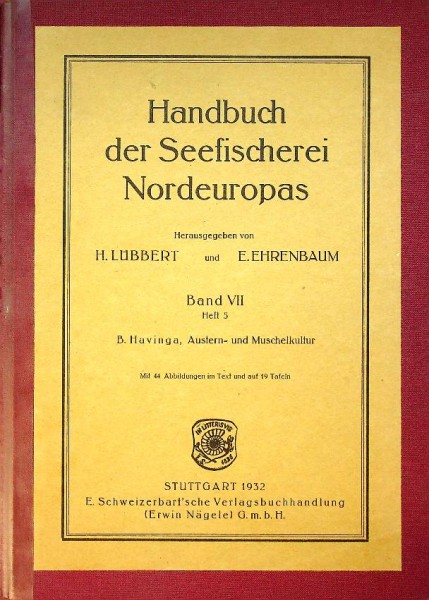 Handbuch der Seefischerei Nordeuropas, Austern- und Muschelkultur