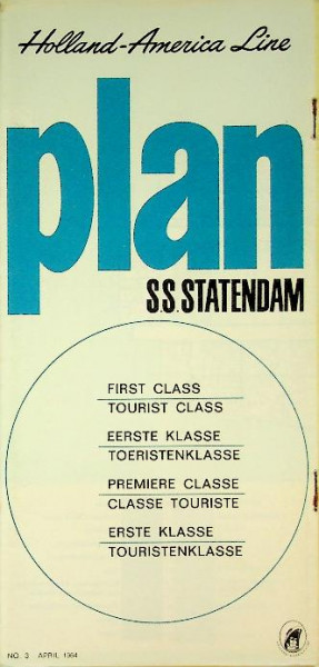 Brochure HAL Plan s.s. Statendam 1964