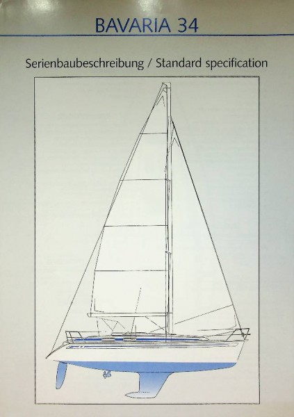 Original brochure specifications Bavaria 34