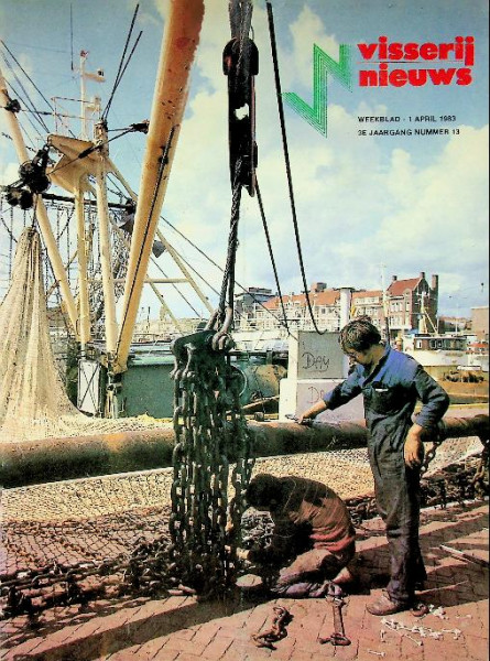 Doos met circa 120 nummers Visserij Nieuws 80er jaren