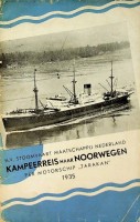 SMN - Brochure, Kampeerreis naar Noorwegen per MotorschipTarakan1935. Om te zingen aan boord en aan de wal