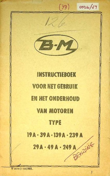BM Instructieboek Typen 19A-39A-139A-239A-29A-49A-249A