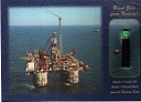Statoil - Postcard with inside small plastic oil holder Heidrun Field. Black Gold from Norway. This oil is from the Heidrun Field