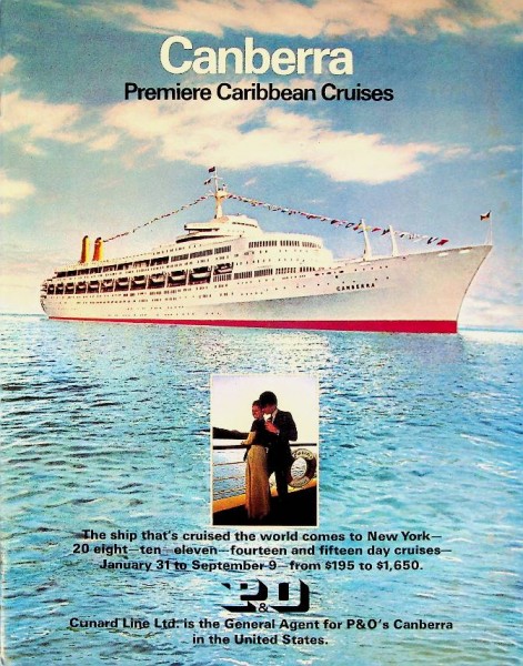 Brochure Canberra, Premiere Caribbean Cruises