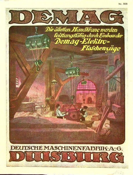 Brochure/Flyer Demag Handkrane 1920