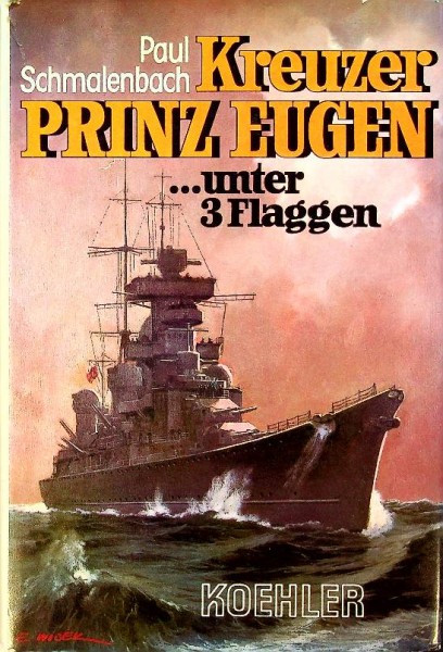 Kreuzer Prinz Eugen unter 3 flaggen