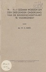 Mees, W.C. - Wat kan gedaan worden om den dreigenden ondergang van de binnenscheepvaart te voorkomen?
