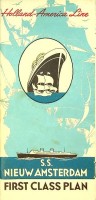 Holland-Amerika Line - Brochure s.s. Nieuw Amsterdam. First Class Plan