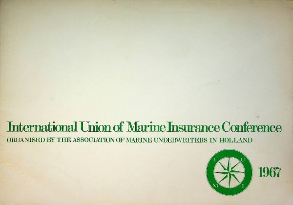 Brochure International Union of Marine Insurance Conference ss Rotterdam | Webshop Nautiek.nl