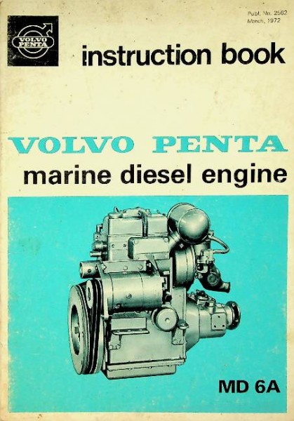 Instruction Book Volvo Penta Marine Diesel Engine MD 6A | Webshop Nautiek.nl