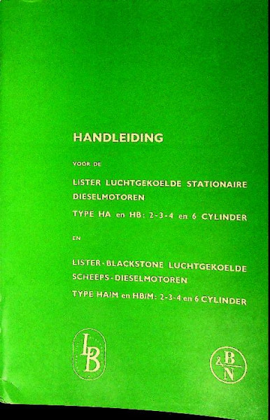 Handleiding Lister type HA en HB