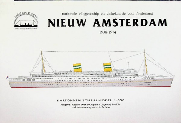 Bouwplaat s.s. Nieuw Amsterdam