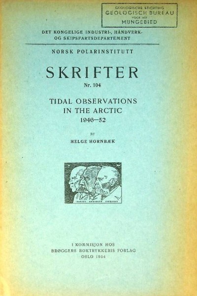 Tidal Observations in the Arctic 1946-1952